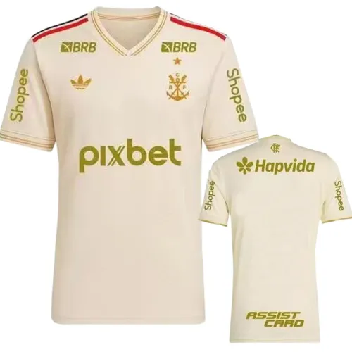 25-26 Flamengo Third Prints Sponsors Fans Soccer Jersey