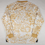 25-26 Palestina FC Yellow White Long Sleeve Training shirts (阿拉伯文)(长袖)