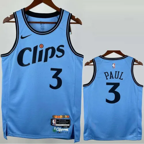24-25 Clippers PAUL #3 Blue City Edition Top Quality Hot Pressing NBA Jersey