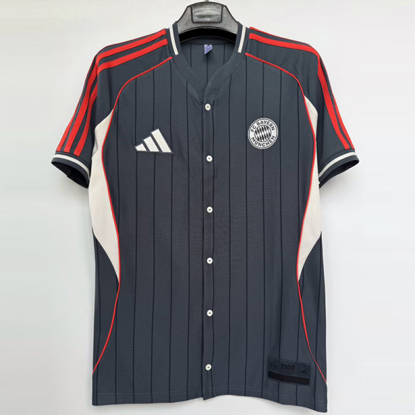 25-26 Bayern Grey Casual Edition Baseball Jersey