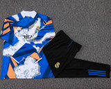 25-26 RMA White blue Half Pull Tracksuit #B2571(半拉链)
