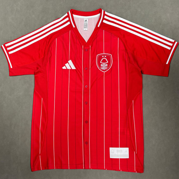 25-26 Nottingham Red Casual Edition Baseball Jersey