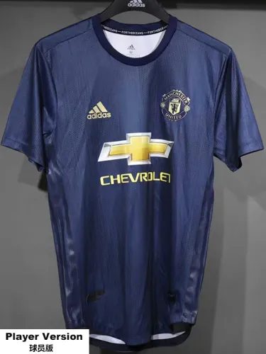 2018-2019 Man Utd Third Player Version Retro Soccer Jersey