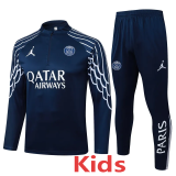 25-26 PSG Jordan Royal blue Kids Half Pull Tracksuit #E25154(童装)(半拉链)