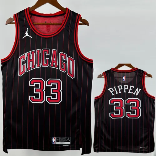 25-26 BULLS PIPPEN #33 Black Top Quality Hot Pressing NBA Jersey