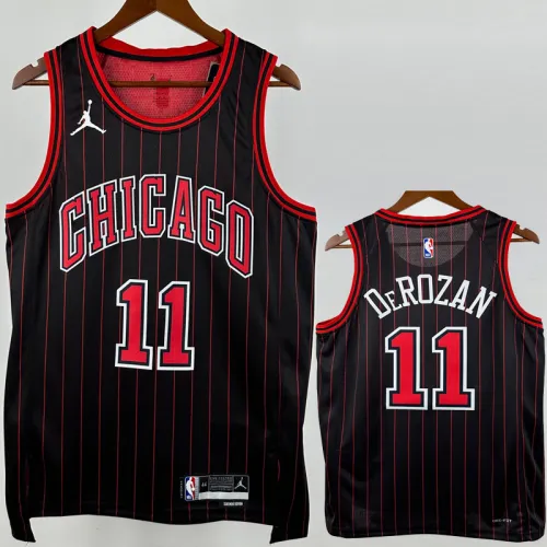 25-26 BULLS DEROZAN #11 Black Top Quality Hot Pressing NBA Jersey