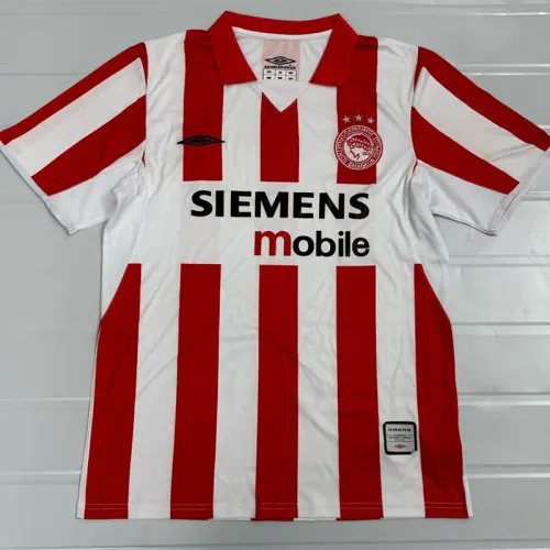 2004-2005 Olympiacos Home Retro Soccer Jersey