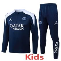 25-26 PSG Jordan Royal blue Kids Half Pull Tracksuit #E25168(童装)(半拉链)
