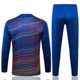 25-26 BAR Fancy blue Half Pull Tracksuit #B25106(半拉链)