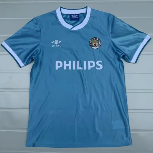 1986-1987 Man City Home Retro Soccer Jersey