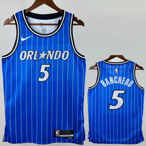 25-26 Magic BANCHERO #5 Blue Top Quality Hot Pressing NBA Jersey