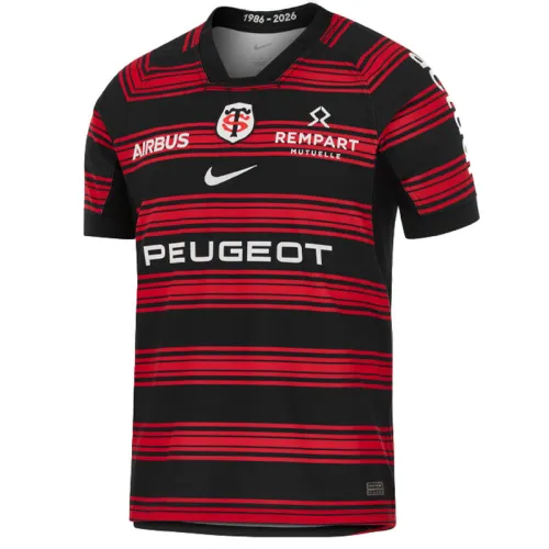 2025 Toulouse Red Black Rugby Jersey