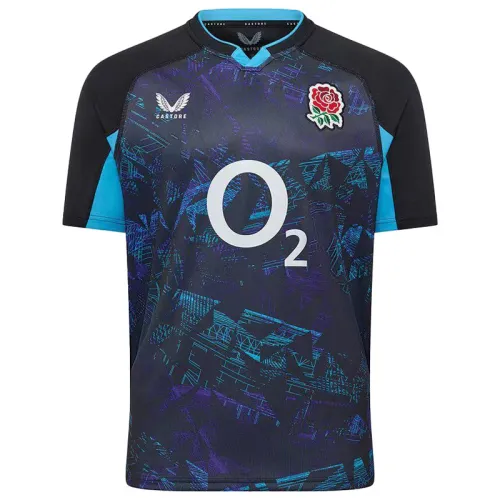 2025 England Blue Black Rugby Jersey