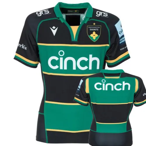 2025 Northampton Saints Home Black Polo Rugby Jersey