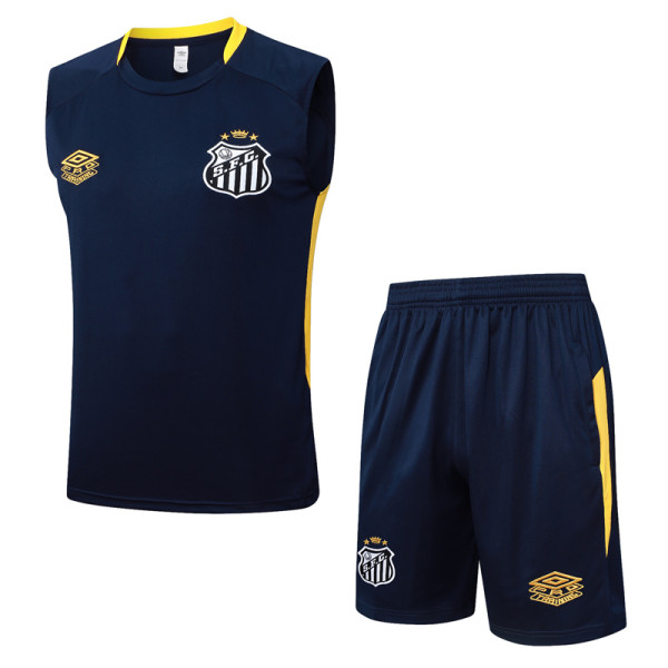 25-26 Santos FC Royal blue Tank top and shorts suit #D25184