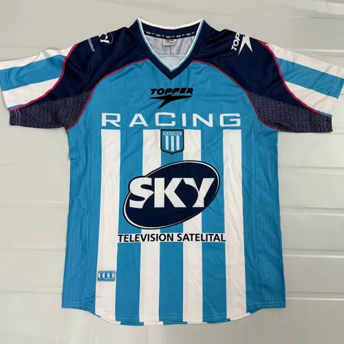 2001-2002 Racing Club Home Retro Soccer Jersey