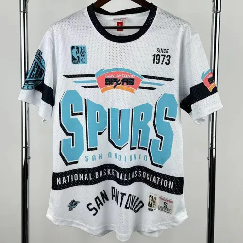 2026 SA SPURS White Retro High Quality Casual T-Shirt #MN