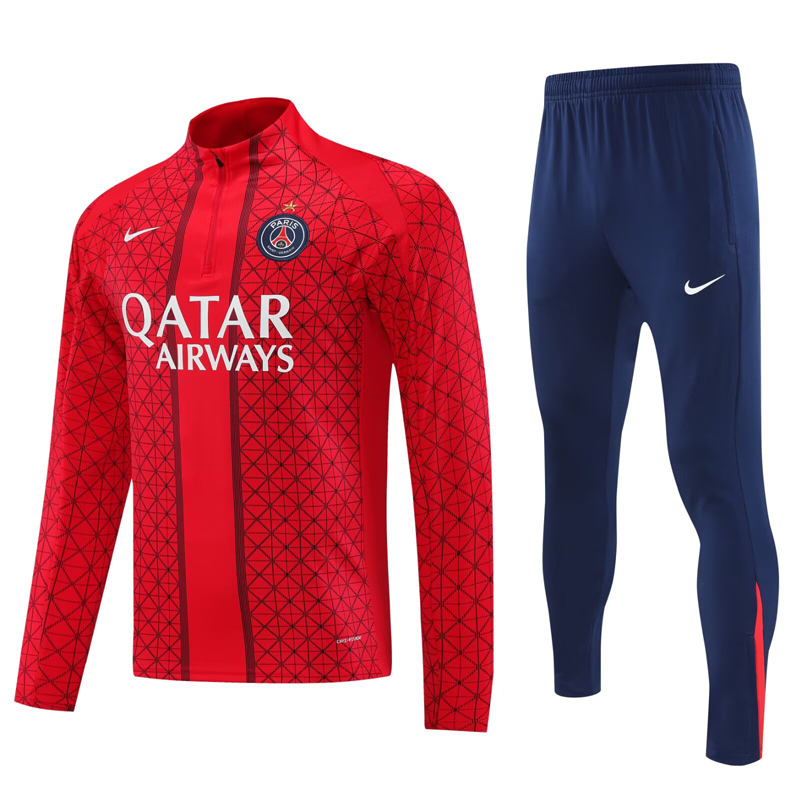 US$ 38.00 - 25-26 PSG Red Half Pull Tracksuit (半拉链) - m.gmkitsc.com