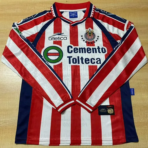 1999-2000 Chivas Guadalajara Home Long Sleeve Retro Soccer Jersey