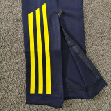 25-26 Leeds United Black Half Pull Tracksuit (Pants Have Pocket)(半拉链)