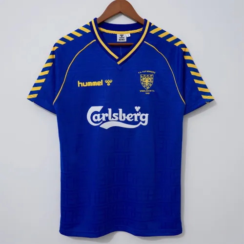 1988-1989 Wimbledon FC Home Retro Soccer Jersey