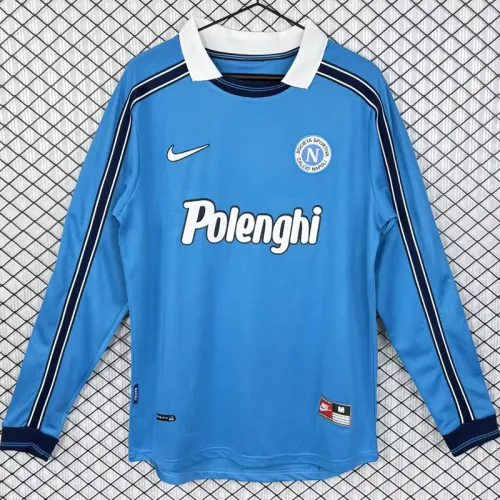 1998-1999 Napoli Home Long Sleeve Retro Soccer Jersey