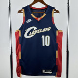 25-26 Cleveland Cavaliers GARLAND #10 Royal blue Retro Top Quality Hot Pressing NBA Jersey (V领)
