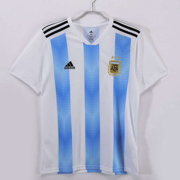 2018 Argentina Home Retro Soccer Jersey