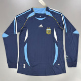 2006 Argentina Away Long Sleeve Retro Soccer Jersey (长袖)