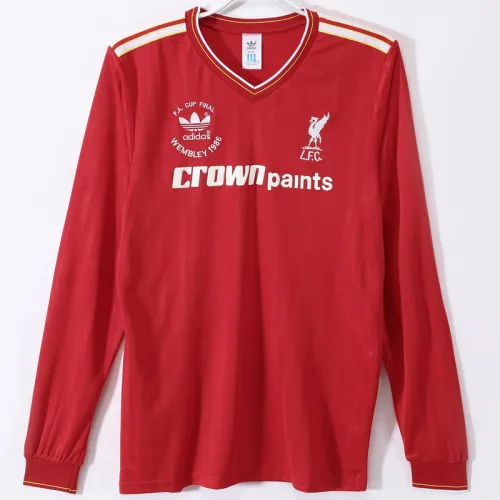 1986-1987 LIV Home Long Sleeve Retro Soccer Jersey