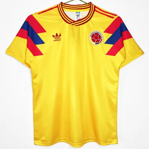 1990 Colombia Home Retro Soccer Jersey