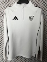 25-26 Sevilla White Half Pull Sportswear Top #半拉上衣