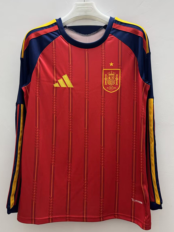 26-27 Spain Home Long Sleeve Soccer Jersey (长袖)