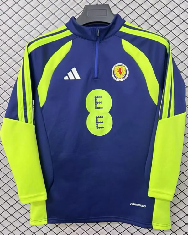 25-26 Scotland Royal blue Half Pull Sportswear Top #半拉上衣