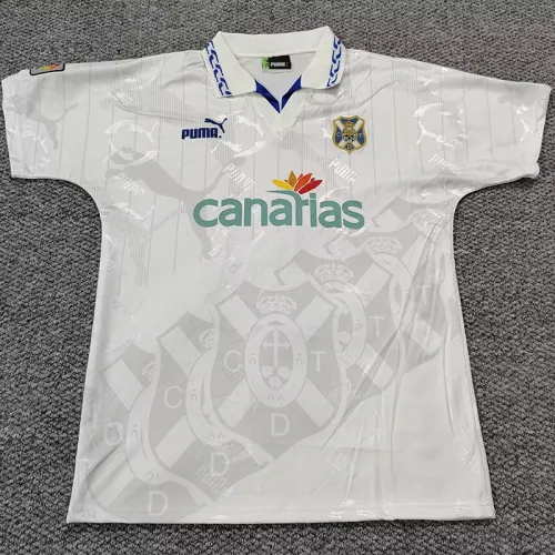 1995-1996 CD Tenerife White Retro Soccer Jersey