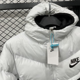 25-26 CV003 NK White Black Hooded Cotton Coat #棉衣