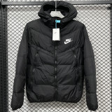 25-26 CV001 NK Black Hooded Cotton Coat #棉衣