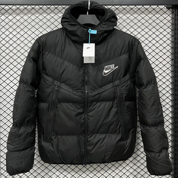 25-26 CV003 NK Black Hooded Cotton Coat #棉衣