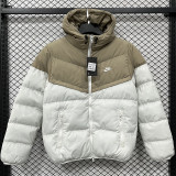25-26 LT871 NK Khaki White Hooded Cotton Coat #棉衣
