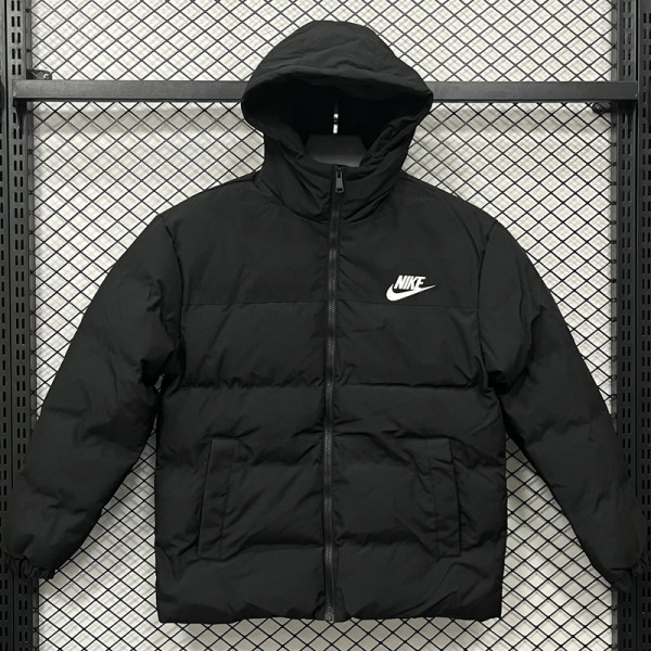 25-26 XD9901 NK Black Hooded Cotton Coat #棉衣