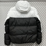 25-26 CV001 NK White Black Hooded Cotton Coat #棉衣