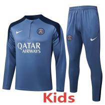 25-26 PSG Gray Kids Half Pull Tracksuit #E25175(童装)(半拉链)