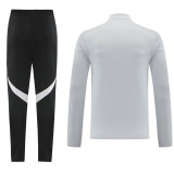 2025 AD Gray Half Pull Tracksuit #AB09 (半拉链)