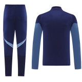 2025 AD Royal blue Half Pull Tracksuit #AB09 (半拉链)