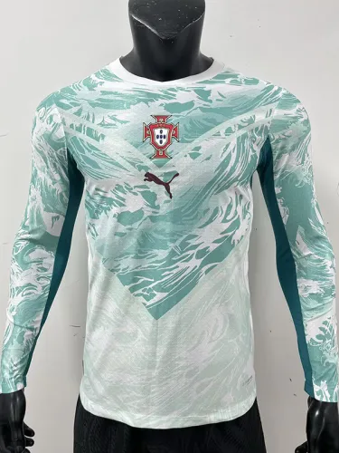 26-27 Portugal Away Long Sleeve Player Version Soccer Jersey