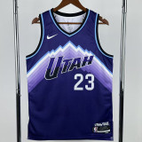 25-26 JAZZ MARKKANEN #23 Purple Top Quality Hot Pressing NBA Jersey