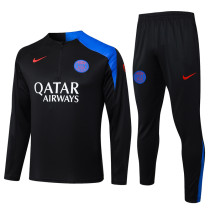 25-26 PSG Black Half Pull Tracksuit #B25122(半拉链)