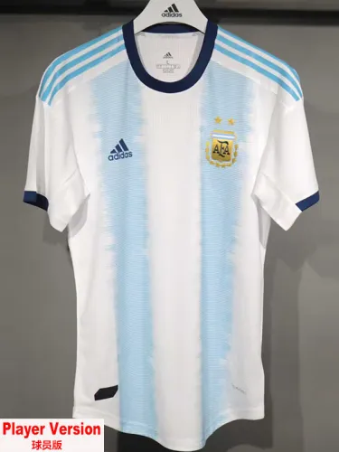 2019 Argentina Home Player Version Retro Soccer Jersey