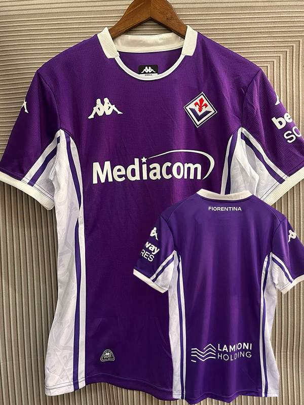 25-26 Fiorentina Home Fans Soccer Jersey (广告版)