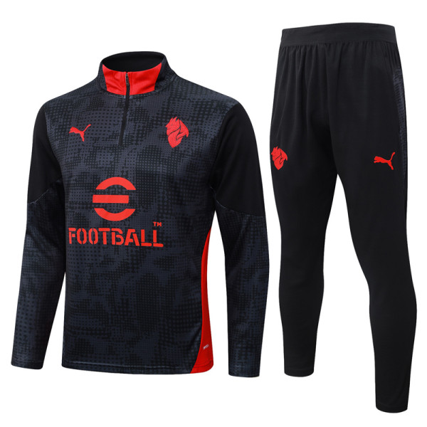 25-26 ACM Black Half Pull Tracksuit #B25128(半拉链)
